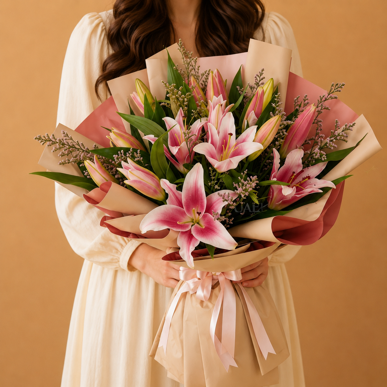 Regal Pink Lily Bouquet