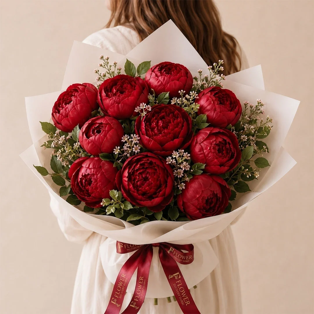 Bouquet of Red Peonies