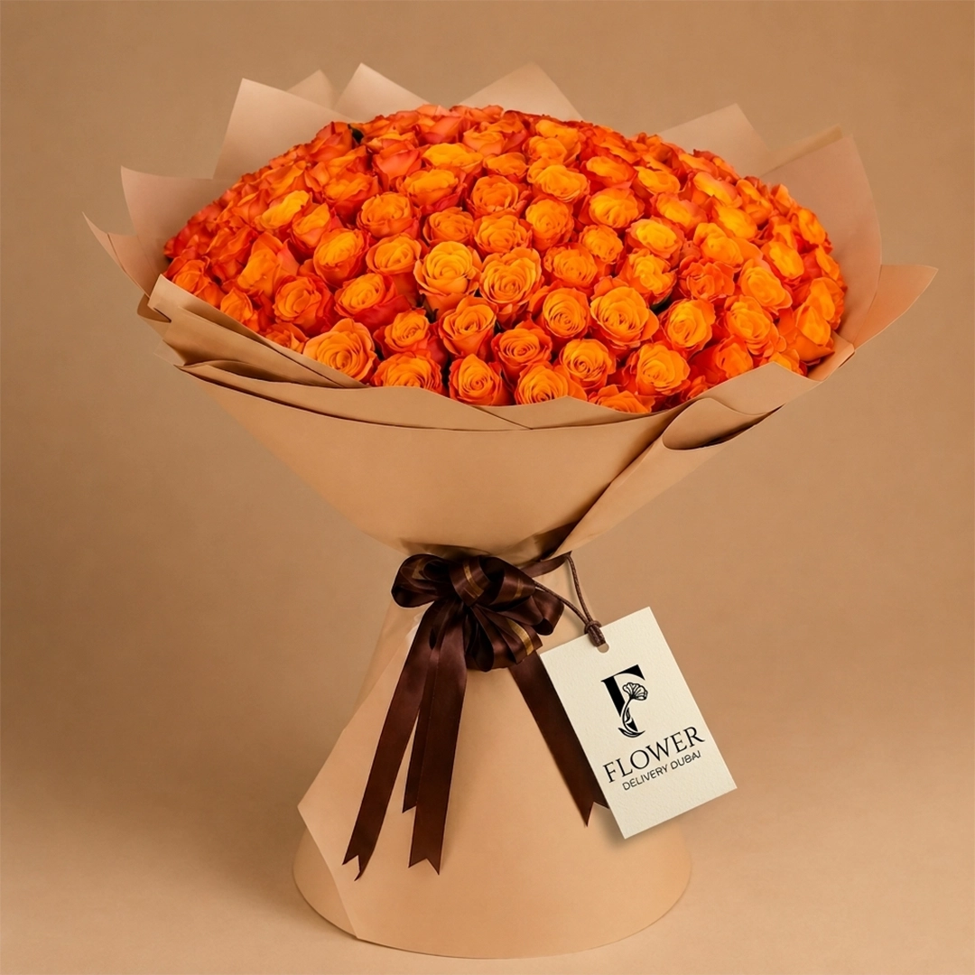 Classic Orange Roses Bouquet