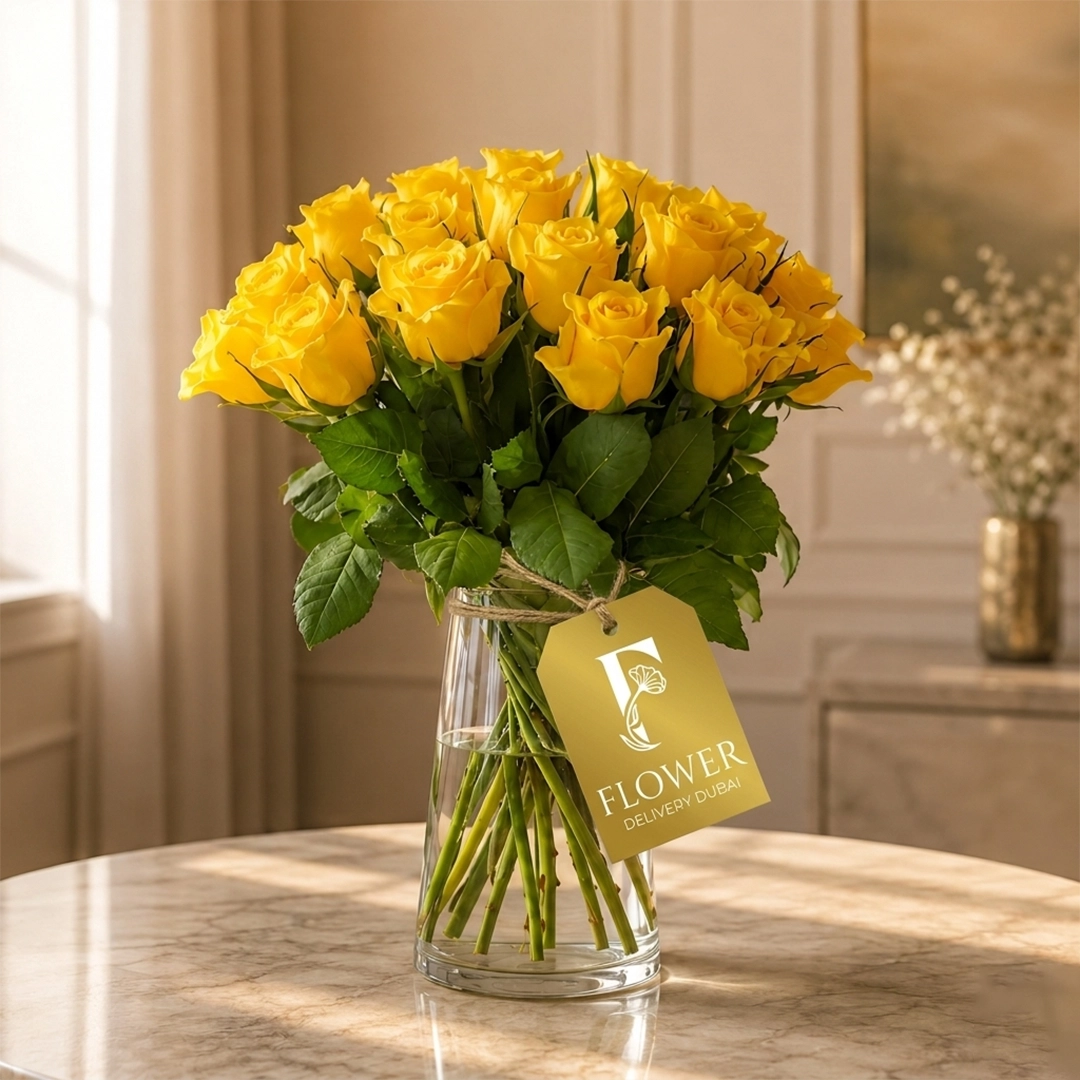 Luxe Yellow Rose Arrangement