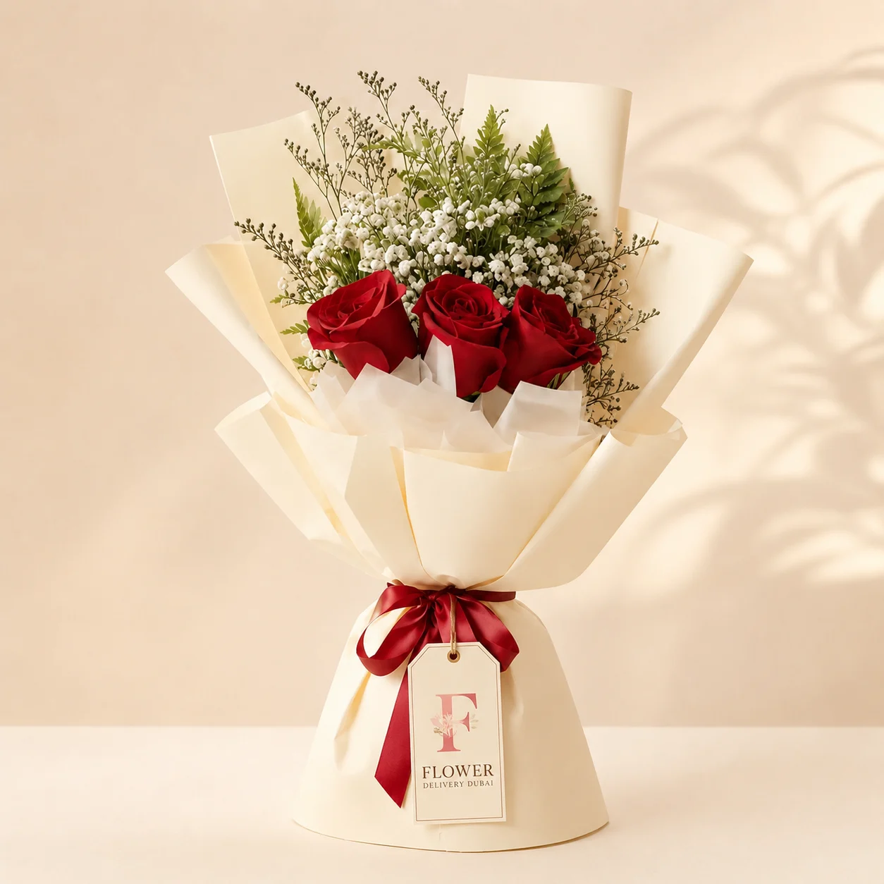 3 Red Roses Bouquet