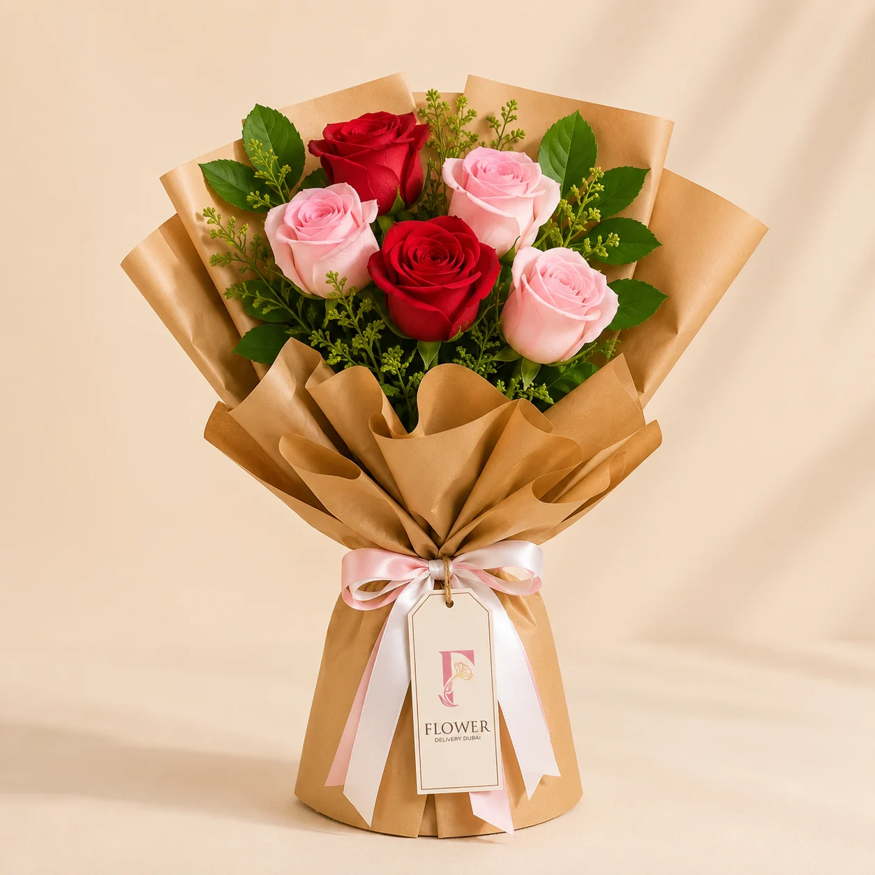 Radiant Affection Bouquet -  red and pink rose